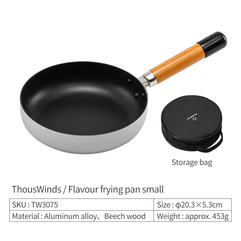 Thous Winds Camping Cookware Set Stainless Steel Outdoor Cooking Kit Tableware Cookset Pan Bowl Kettle Pot Picnic with Mesh Bag
