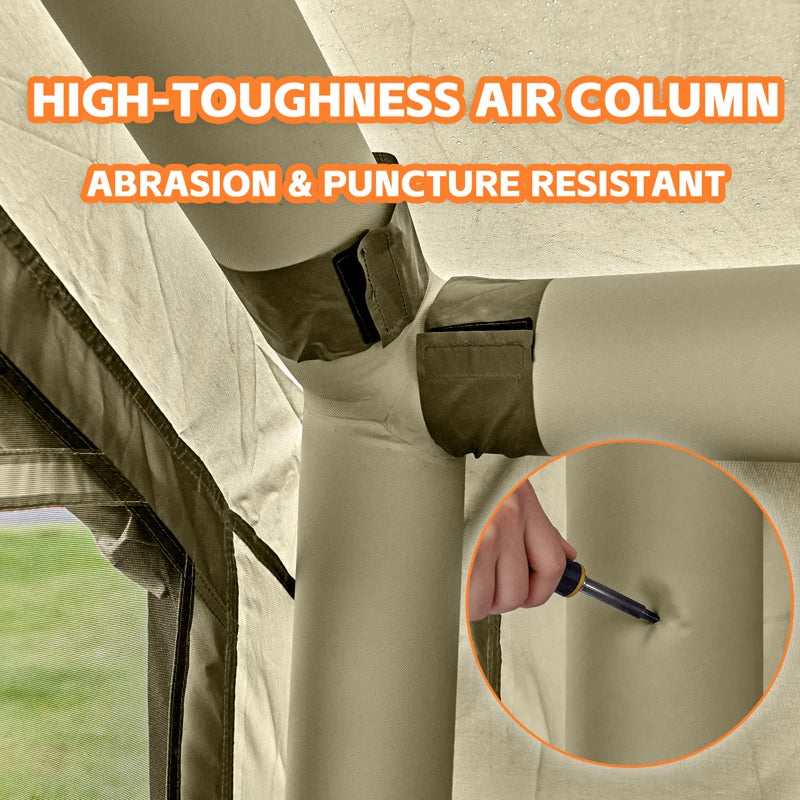 Green Air Inflatable Glamping Tent — 2–8 Person, Waterproof Oxford