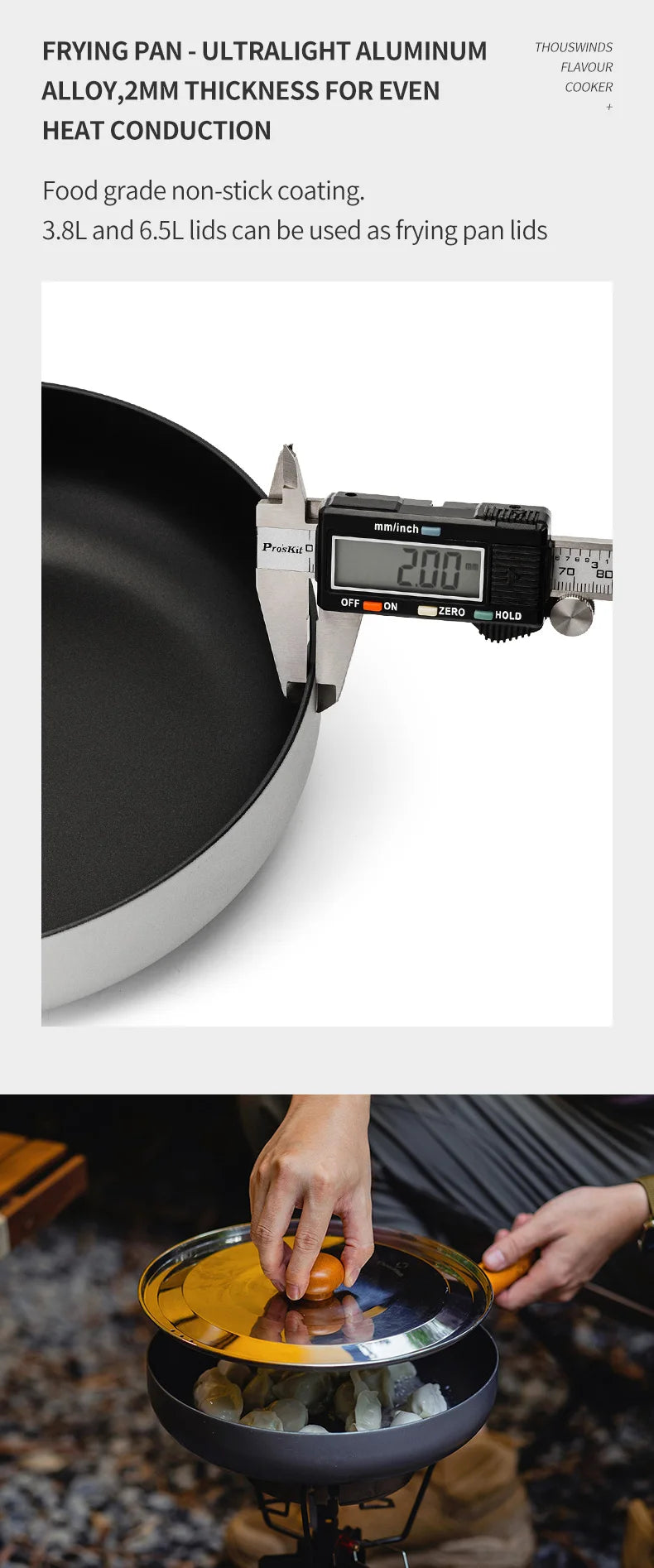 Thous Winds Camping Cookware Set Stainless Steel Outdoor Cooking Kit Tableware Cookset Pan Bowl Kettle Pot Picnic with Mesh Bag