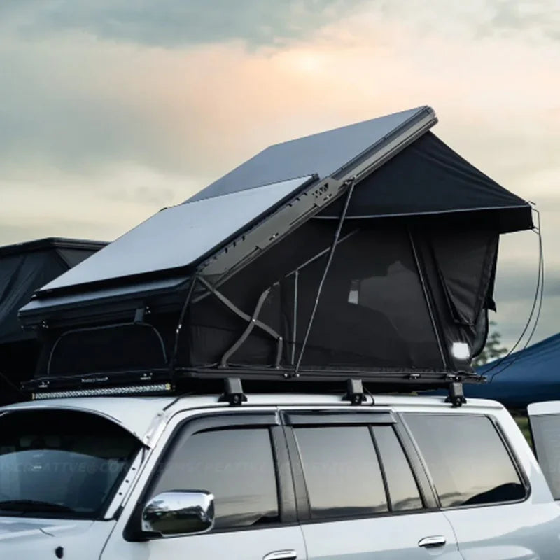 FDD ABS Hard Shell 4-Person Roof Top Tent with Solar Panel