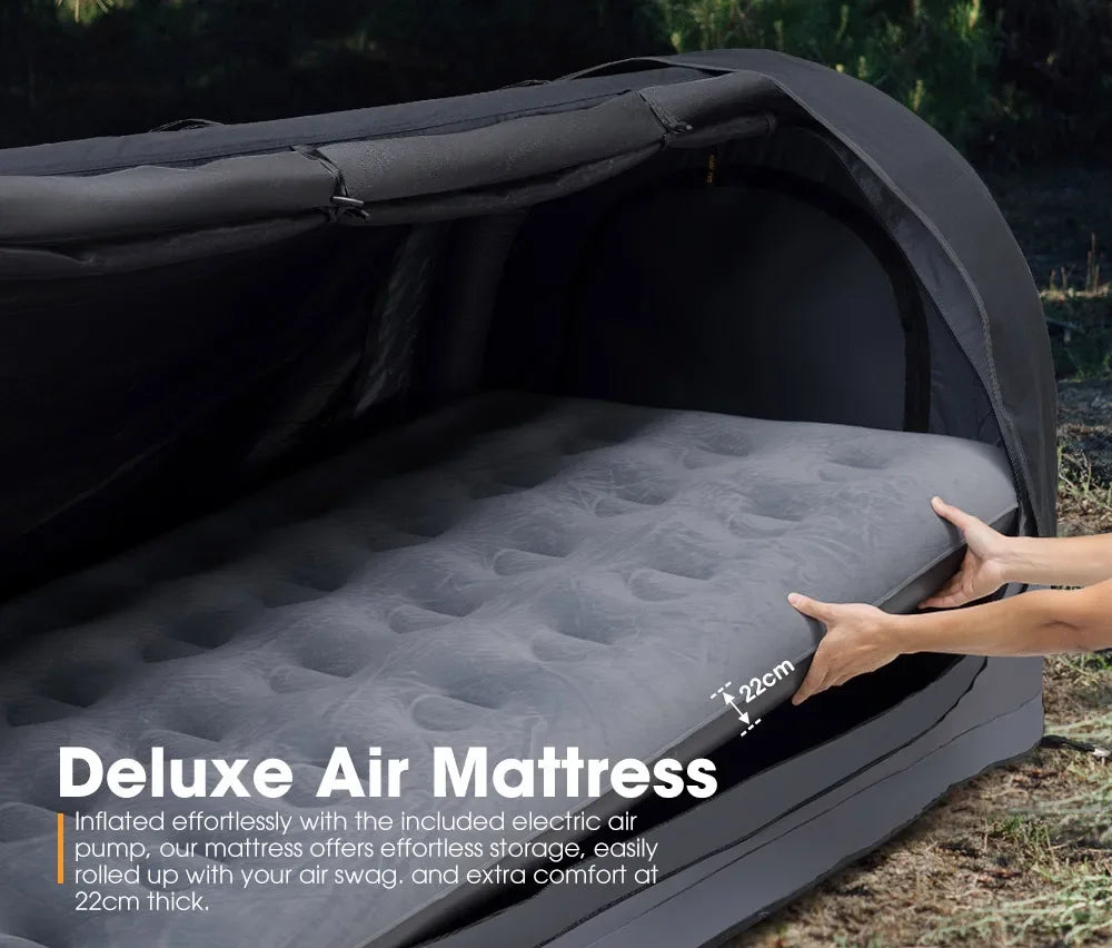 San Hima Double Air Swag — 2 Person Inflatable Swag Tent with Air Mattress