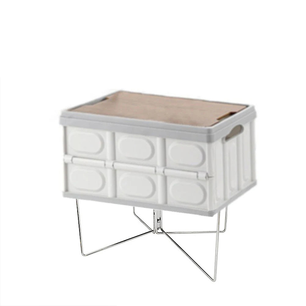 Camping Foldable Metal Stand Portable Aluminum Alloy Box Stand Outdoor Storage Boxes