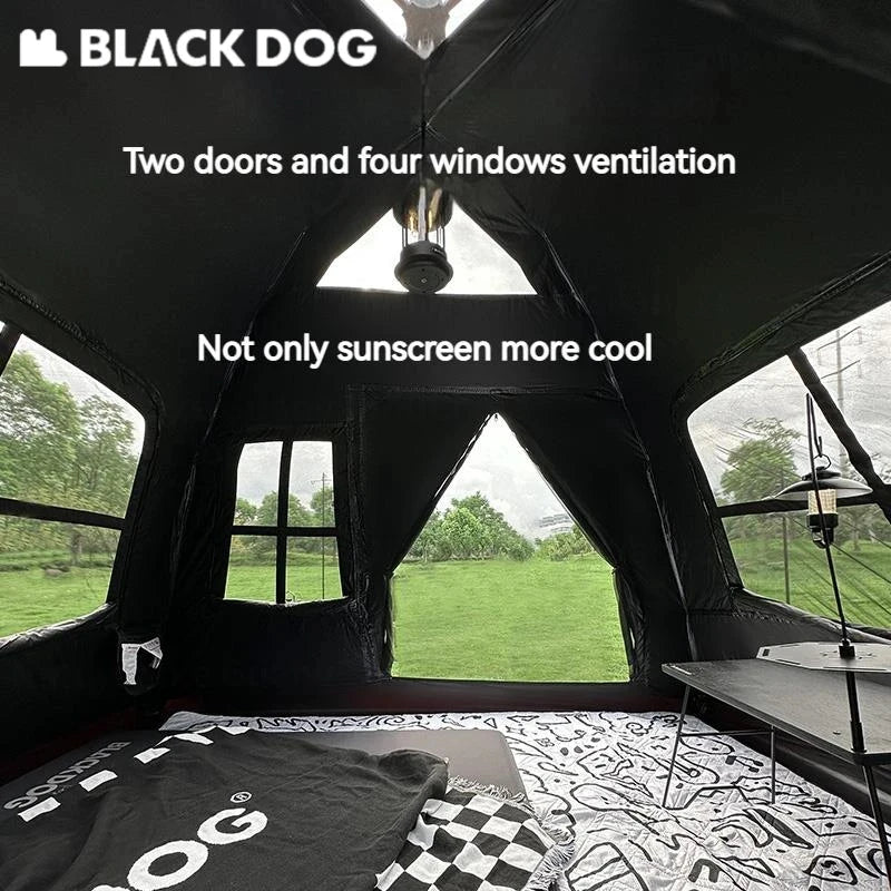 Vinyl Pop-Up Camping Tent — Quick-Open, Sun & Rainstorm Protection