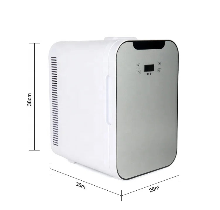 20L Double Door Compact Refrigerator Energy Star Mini Fridge with Freezer Temperature Settable