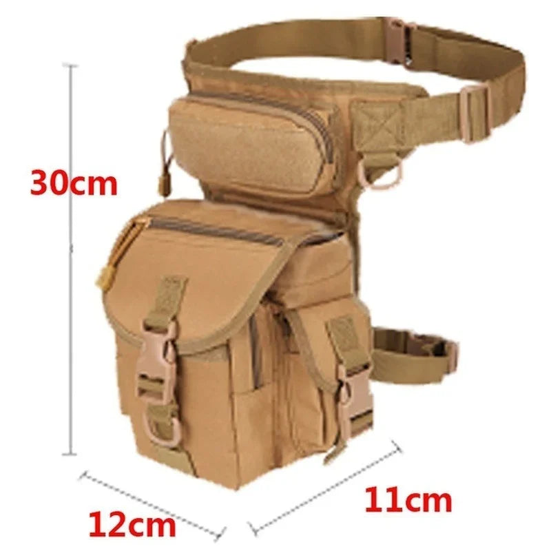 Men Waist Fanny Pack Leg Bag Military Tactical Motorcycle Rider Camera Sports Travel Nylon Male Bum Hip Belt Thigh Fanny Bags