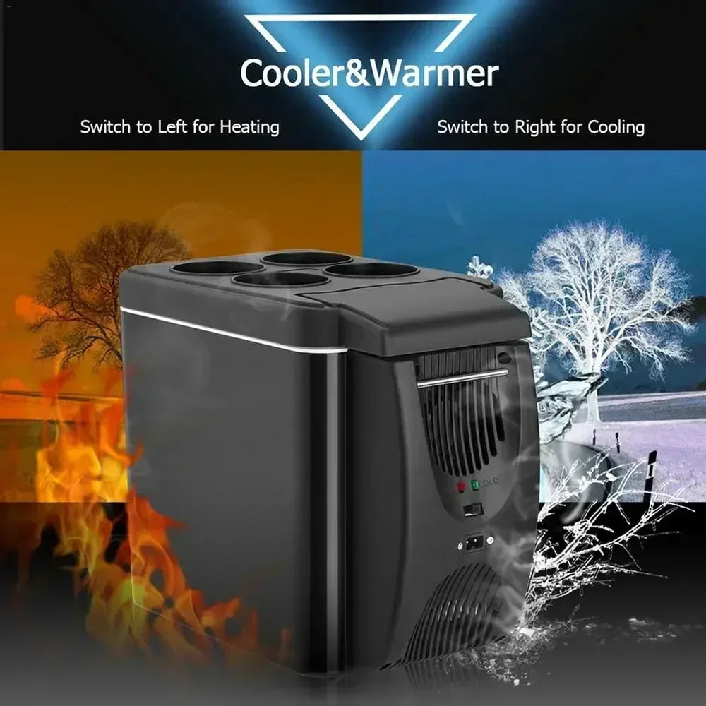 FDD 6L Car Refrigerator Mini Fridge Portable Freezer 12V DC Plug In Cooler