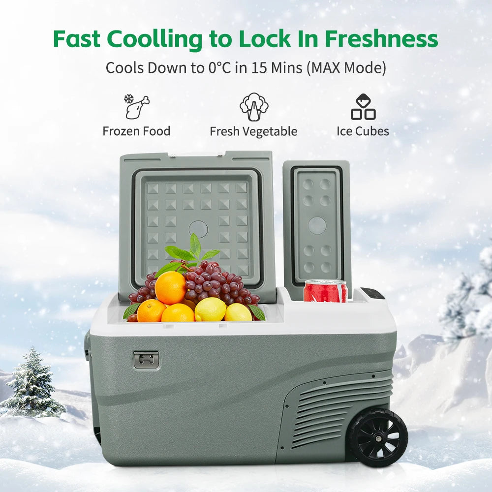 Alpicool DD40 40L Car Refrigerator 12V Compressor Fridge Freezer Dual Zone