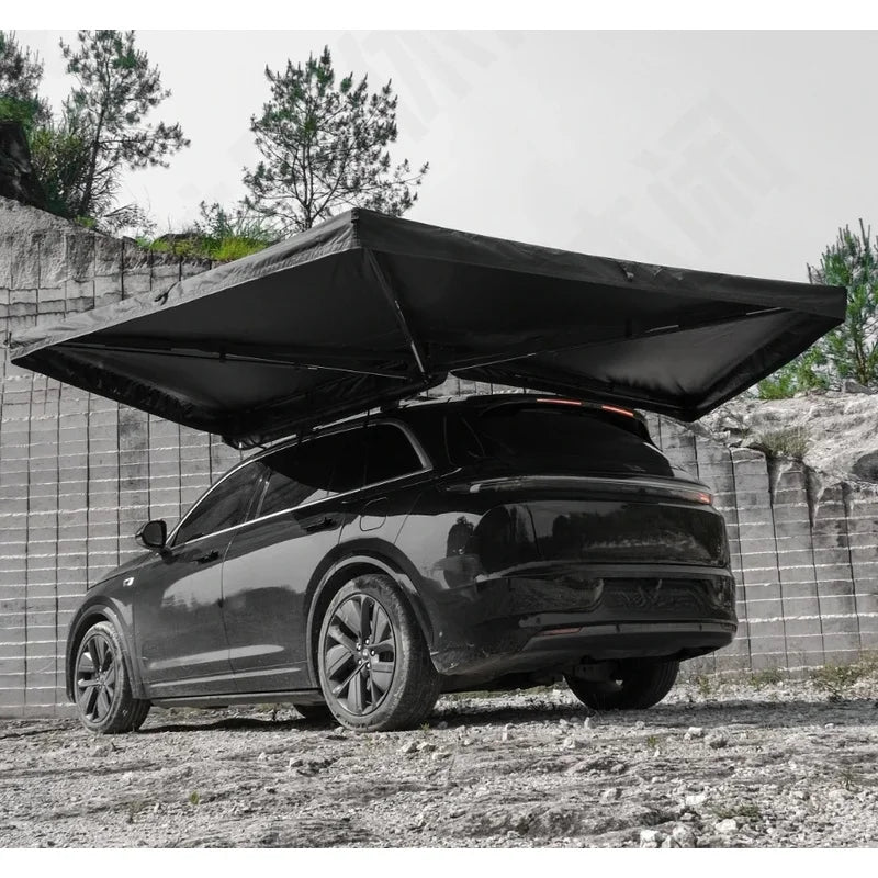270 Degree Car Awning Tent,With LED Light,Waterproof Tent,Large Standing Awning Side Wall,4x4 Offroad Roof Tent Car Awning