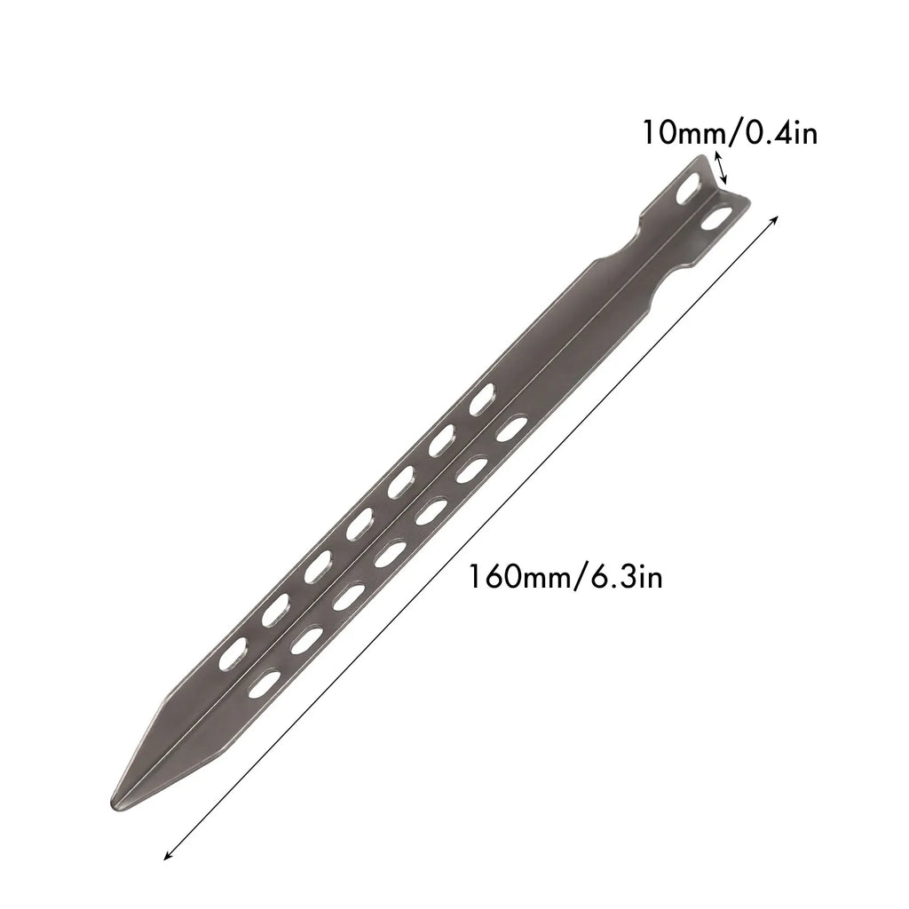 Titanium Tent Pegs — Ultralight V-Shape Stakes (4-Pack or 6-Pack)