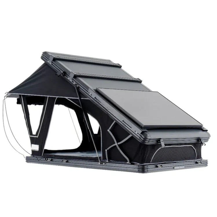 FDD ABS Hard Shell 4-Person Roof Top Tent with Solar Panel