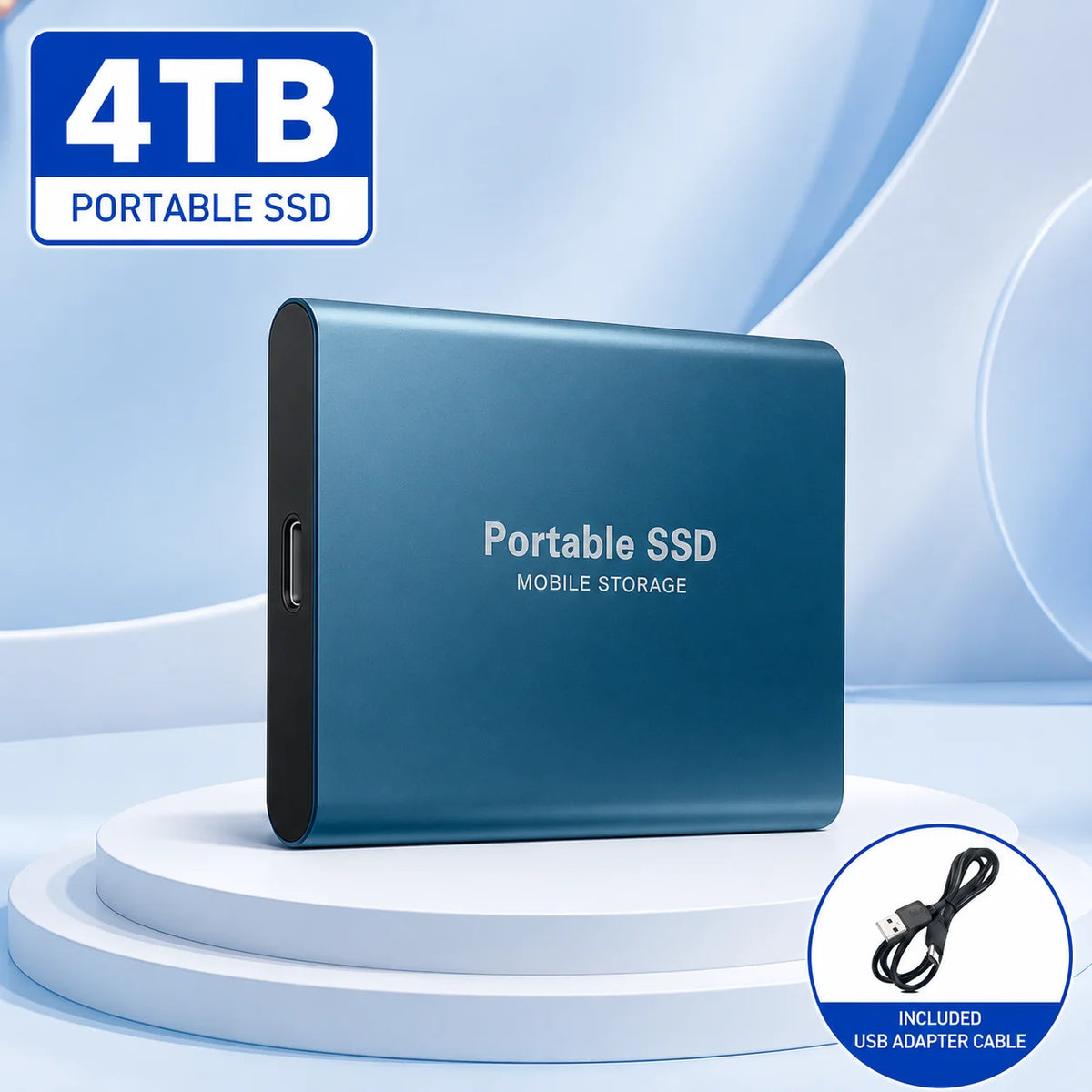 1TB-16TB External SSD Portable Hard Drive USB 3.0 Type-C Fast Storage