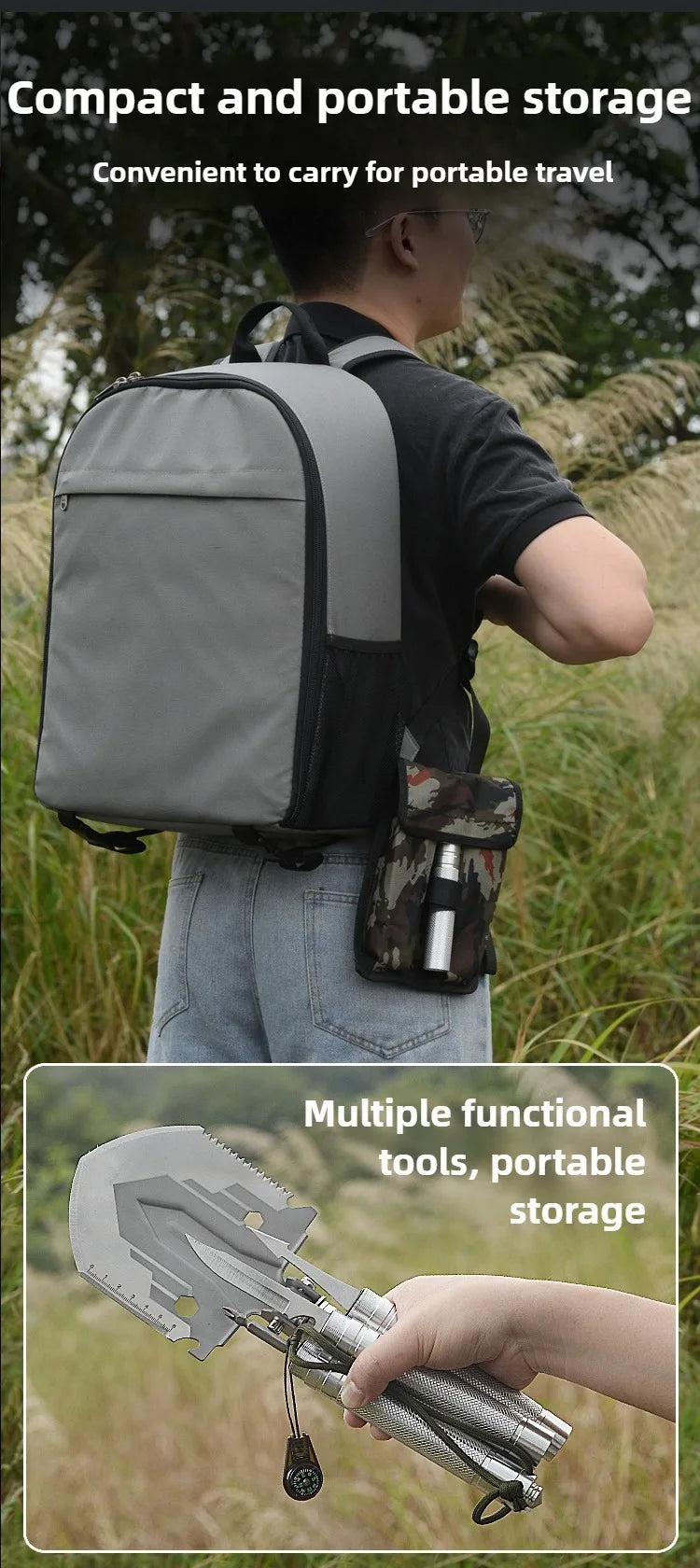 Multifunctional Shovel Folding Military Shovel Outdoor Survival Supplies Set Garden Tools Camping Accessories