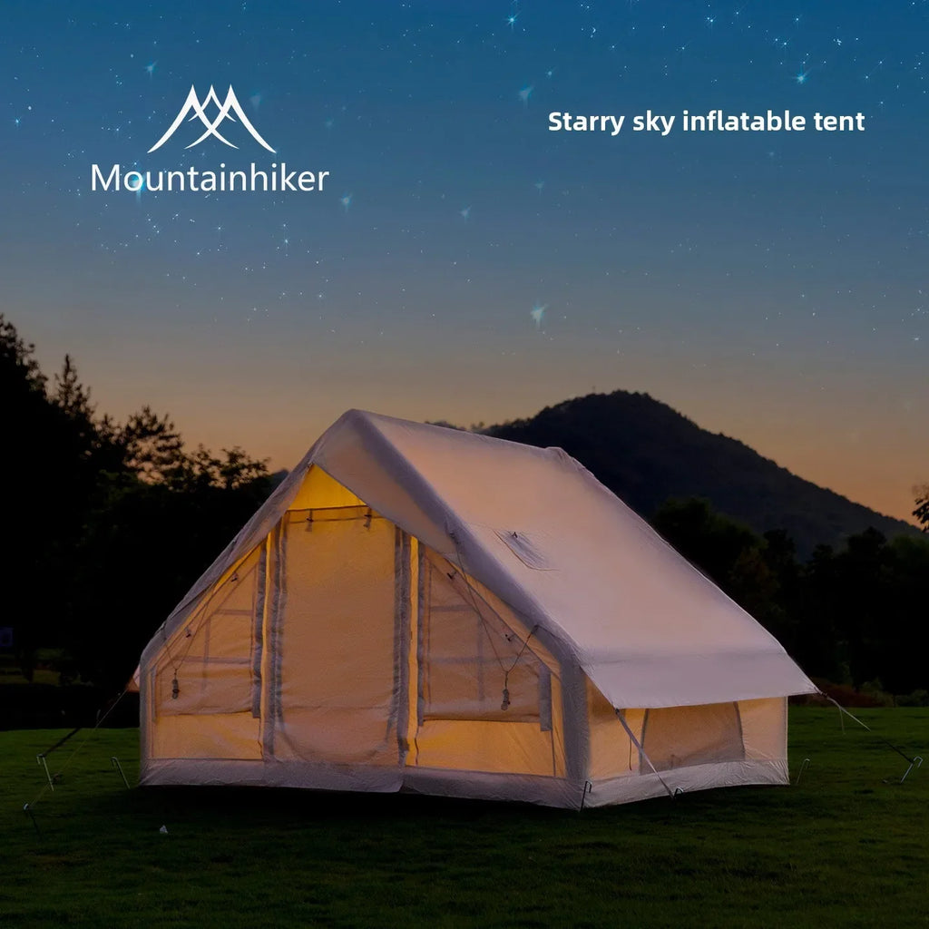 Mountainhiker 6.3m2 Inflatable Camping Tent - Quick-Setup 3-4 Person Cabin