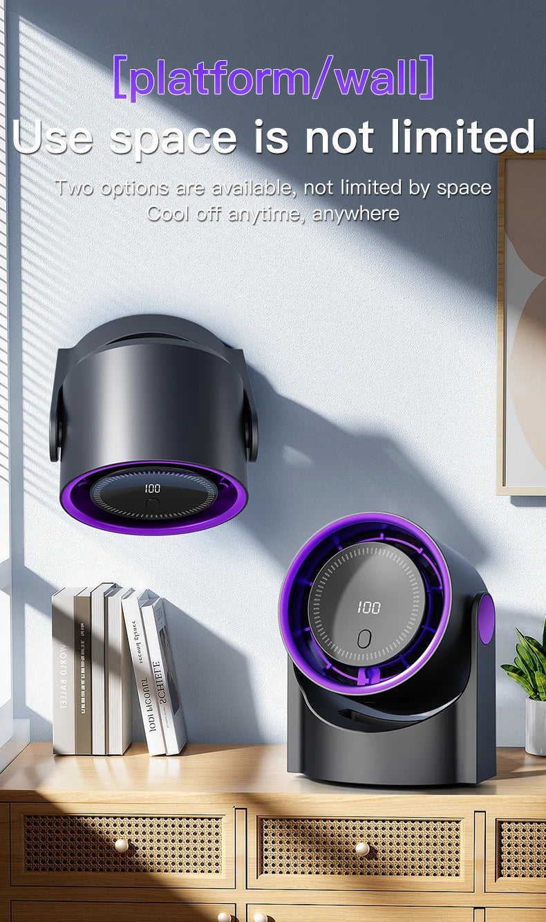TINSOL Multi-Function Electric Fan Air Circulator, Wireless Portable Home Silent Ventilator desktop Wall Ceiling Fan, Air Cooler