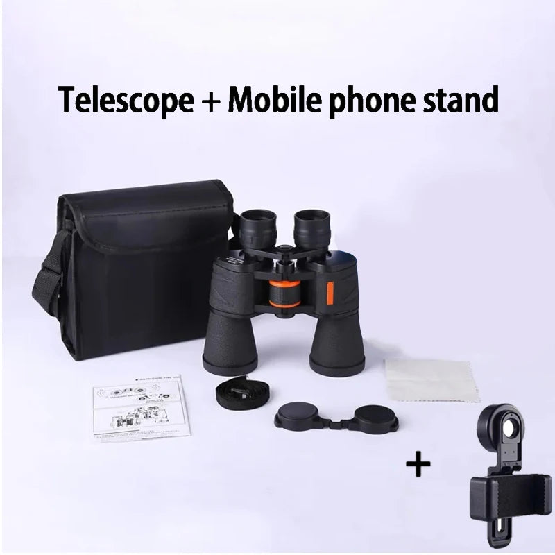 Powerful Telescope 20X50 Professional Binoculars Low Light BAK4-Prism Long Range Waterproof Military Hunting Camping Equipment