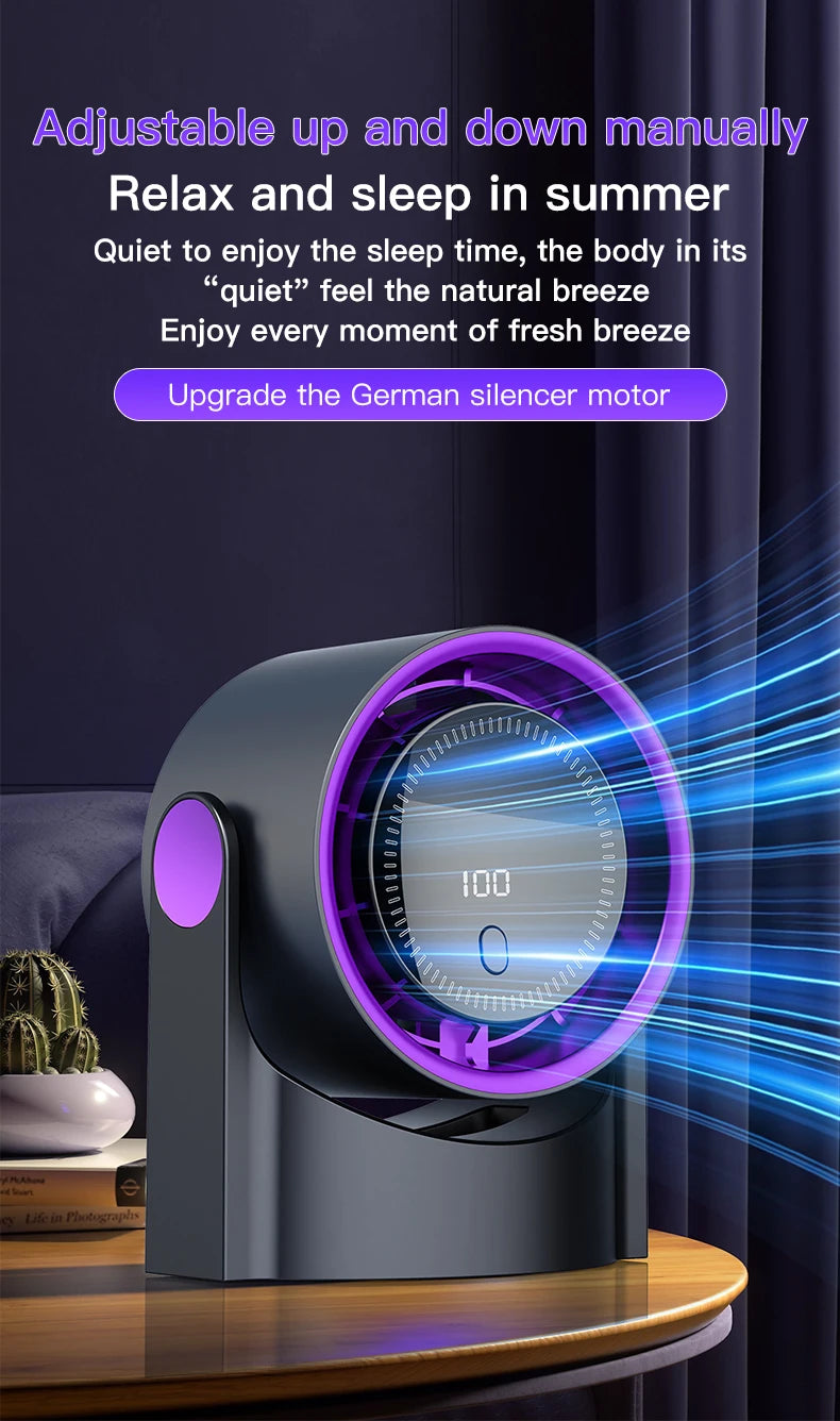 TINSOL Multi-Function Electric Fan Air Circulator, Wireless Portable Home Silent Ventilator desktop Wall Ceiling Fan, Air Cooler