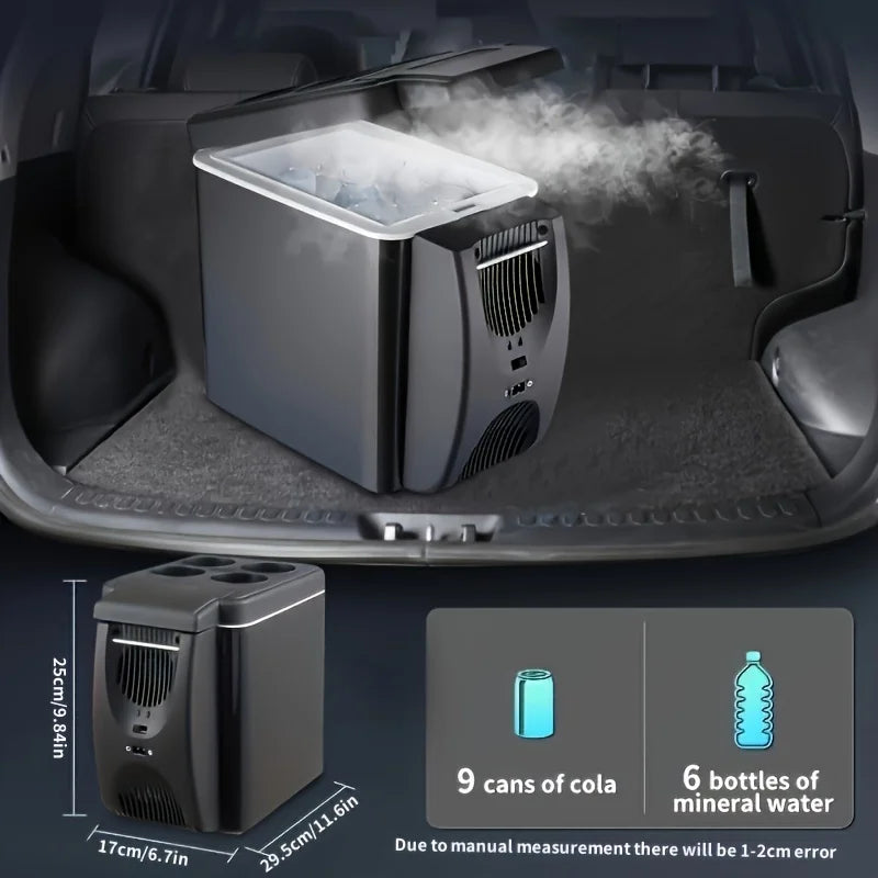FDD 6L Car Refrigerator Mini Fridge Portable Freezer 12V DC Plug In Cooler