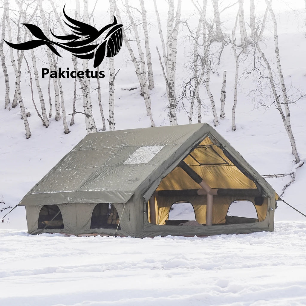 PAKICETUS Inflatable Camping Tent — 4 Season, 4–8 Person with Windows