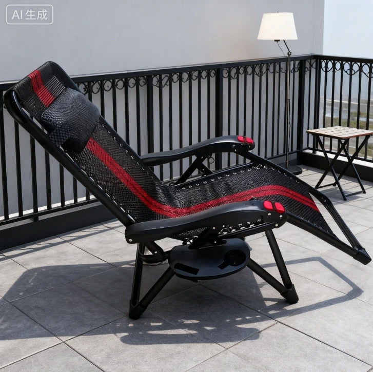 Durable Folding Chair Side Table Attachment, Plastic Beverage and Snack Storage Tray
