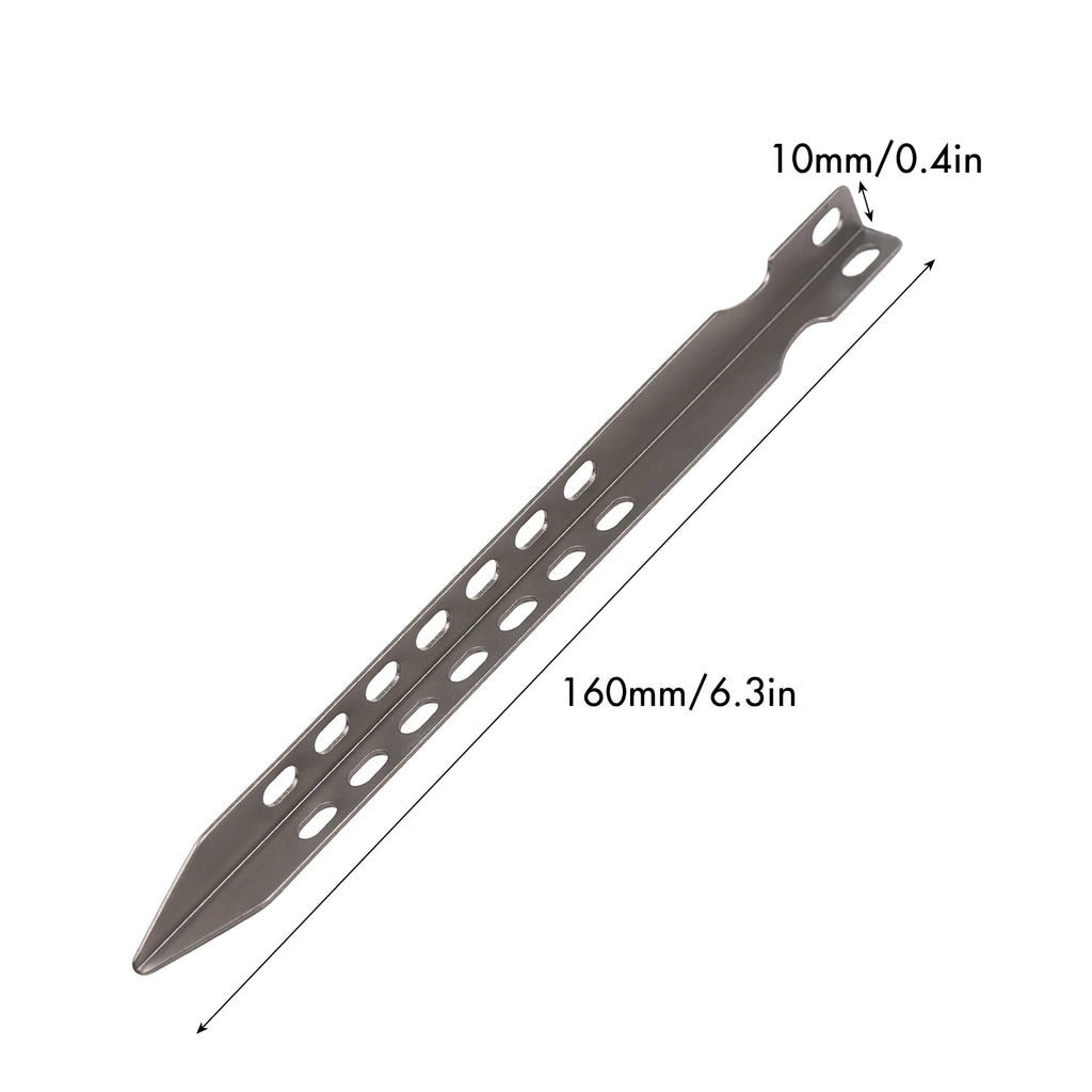 Titanium Tent Pegs — Ultralight V-Shape Stakes (4-Pack or 6-Pack)