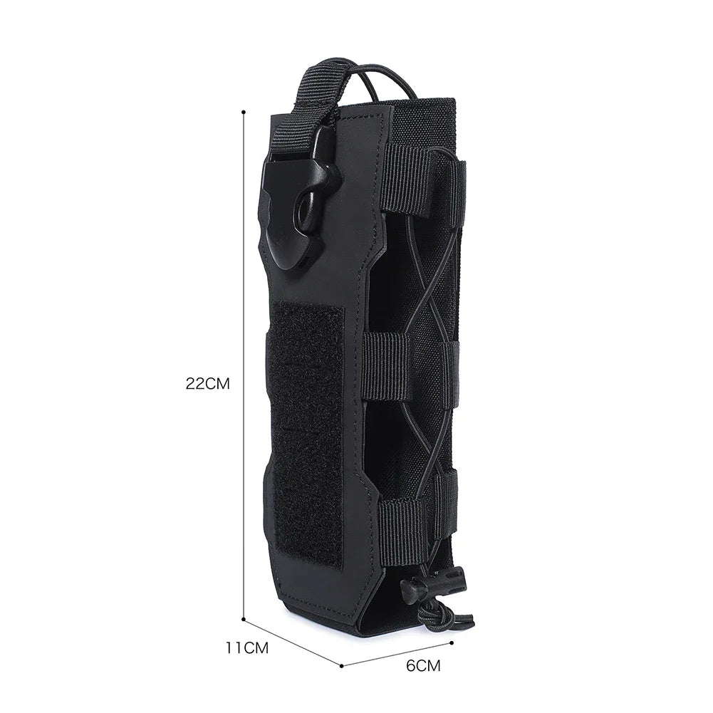 Tactical Molle Water Bottle Pouch Bag Military Outdoor Travel Hiking Drawstring Water Bottle Holder, Kettle Carrier Bag, 1-3Pcs