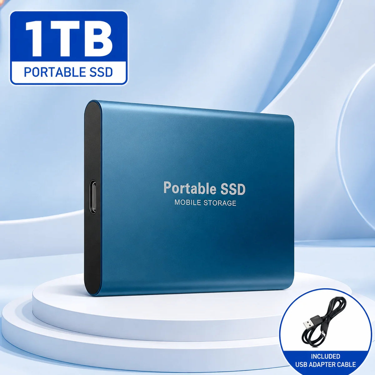1TB-16TB External SSD Portable Hard Drive USB 3.0 Type-C Fast Storage
