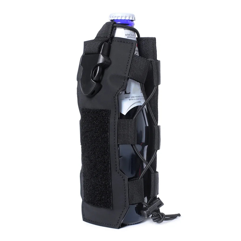 Tactical Molle Water Bottle Pouch Bag Military Outdoor Travel Hiking Drawstring Water Bottle Holder, Kettle Carrier Bag, 1-3Pcs