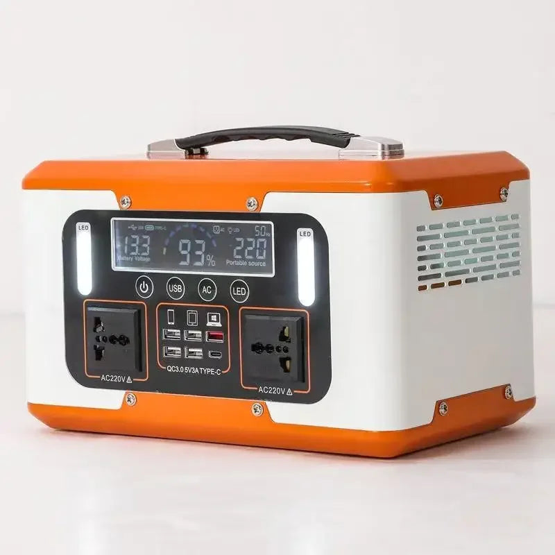 New High Power 600W 500W Portable Power Station 220V 55Ah/40Ah Solar Outdoor Mobile Power Supply Home Emergency Energy Storage