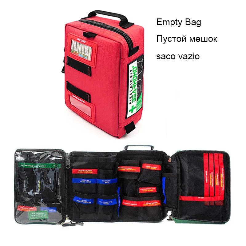 BearHoHo Large Size Handy First Aid Kit Bag Emergency Kit Medical Rescue Bag for Workplace Home Outdoor Car Travel Hiking Camping