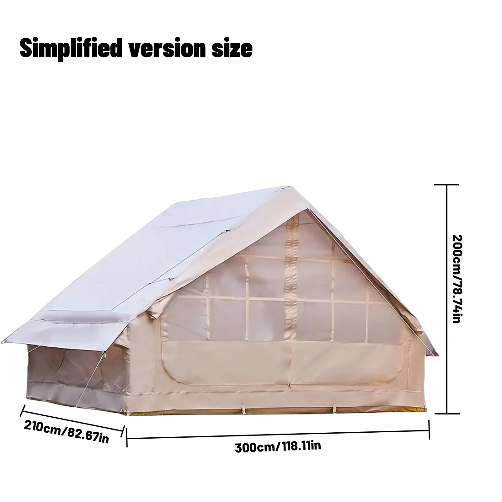 Pakicetus Inflatable Camping Tent - 4-Season, 4-8 Person with Windows