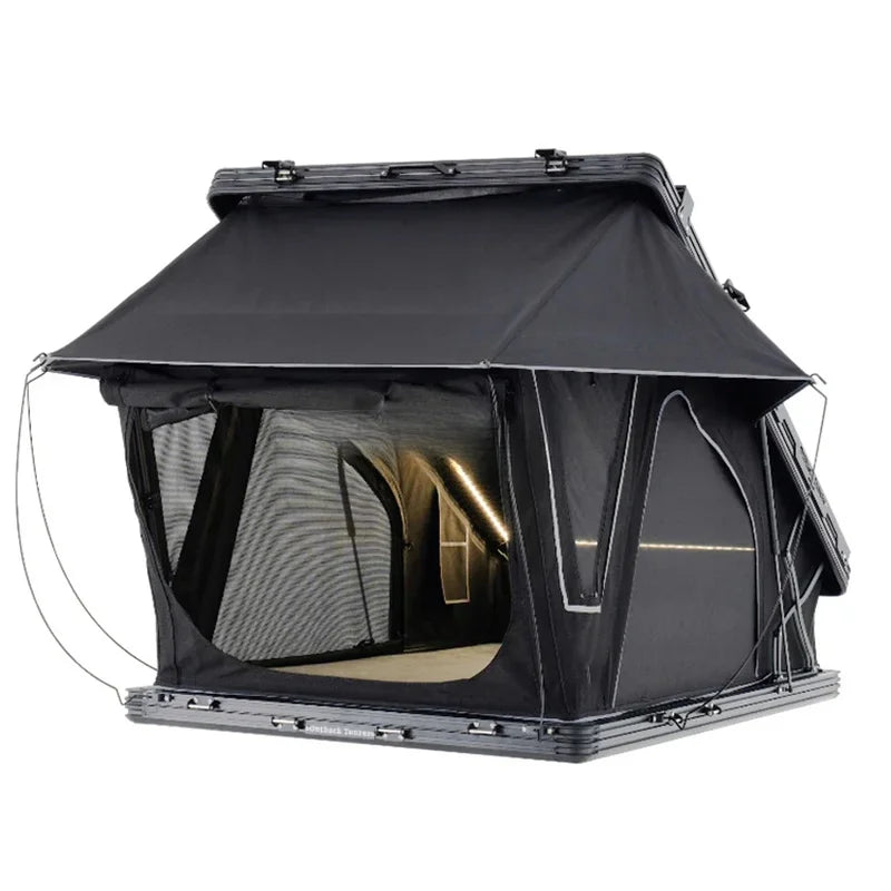 FDD ABS Hard Shell 4-Person Roof Top Tent with Solar Panel