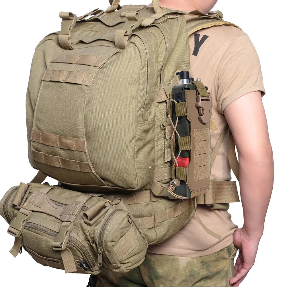 Tactical Molle Water Bottle Pouch Bag Military Outdoor Travel Hiking Drawstring Water Bottle Holder, Kettle Carrier Bag, 1-3Pcs