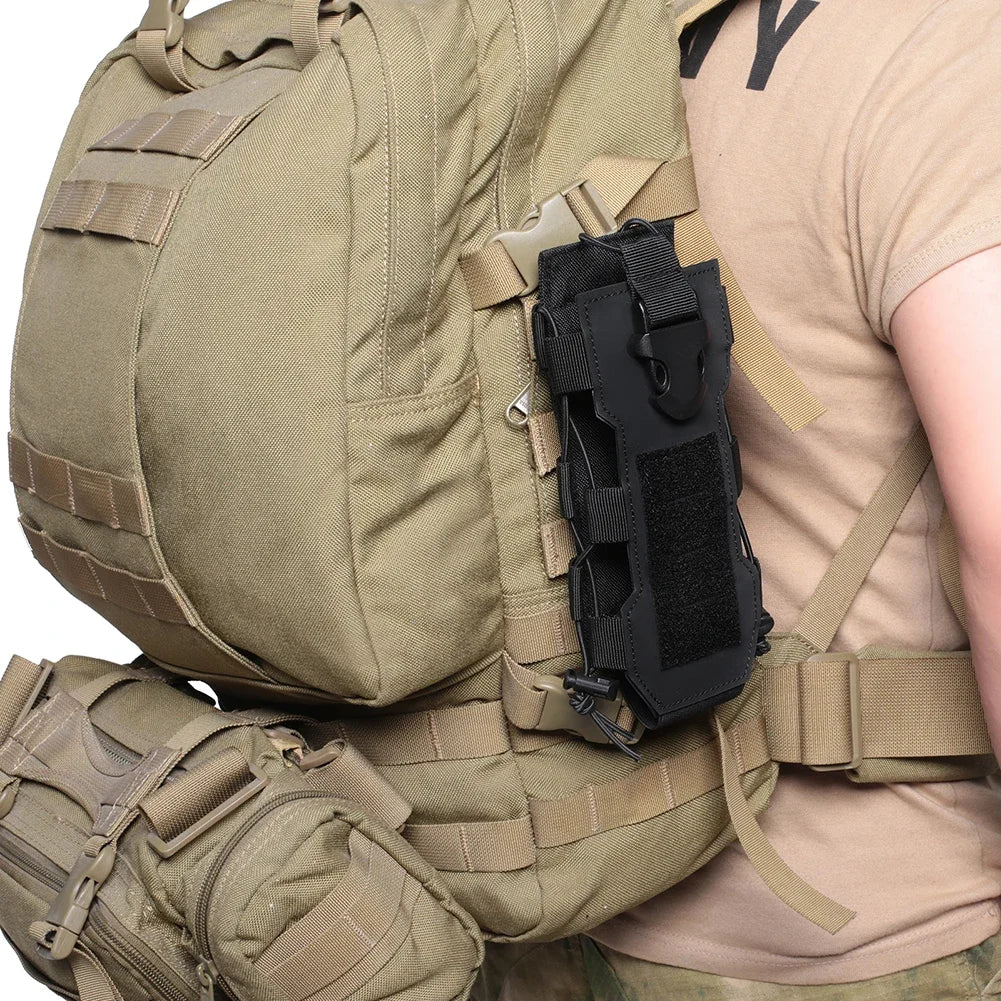 Tactical Molle Water Bottle Pouch Bag Military Outdoor Travel Hiking Drawstring Water Bottle Holder, Kettle Carrier Bag, 1-3Pcs