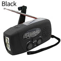 Portable Solar Hand Crank AM/FM Radio — Flashlight, Power Bank & SOS