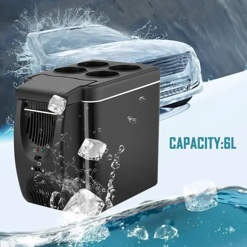 FDD 6L Car Refrigerator Mini Fridge Portable Freezer 12V DC Plug In Cooler