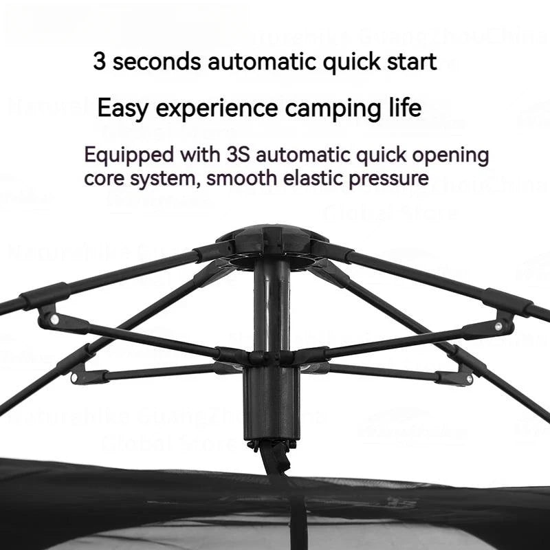 Vinyl Pop-Up Camping Tent — Quick-Open, Sun & Rainstorm Protection