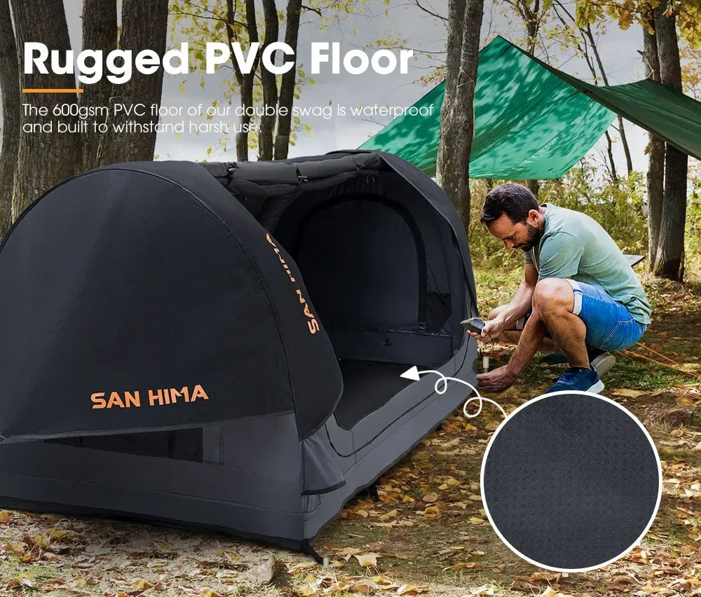 San Hima Double Air Swag — 2 Person Inflatable Swag Tent with Air Mattress