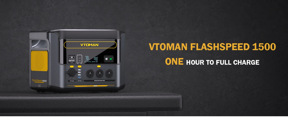 VTOMAN FlashSpeed 1500 Portable Power Station ,1548Wh LiFePO4 Battery Sine Wave