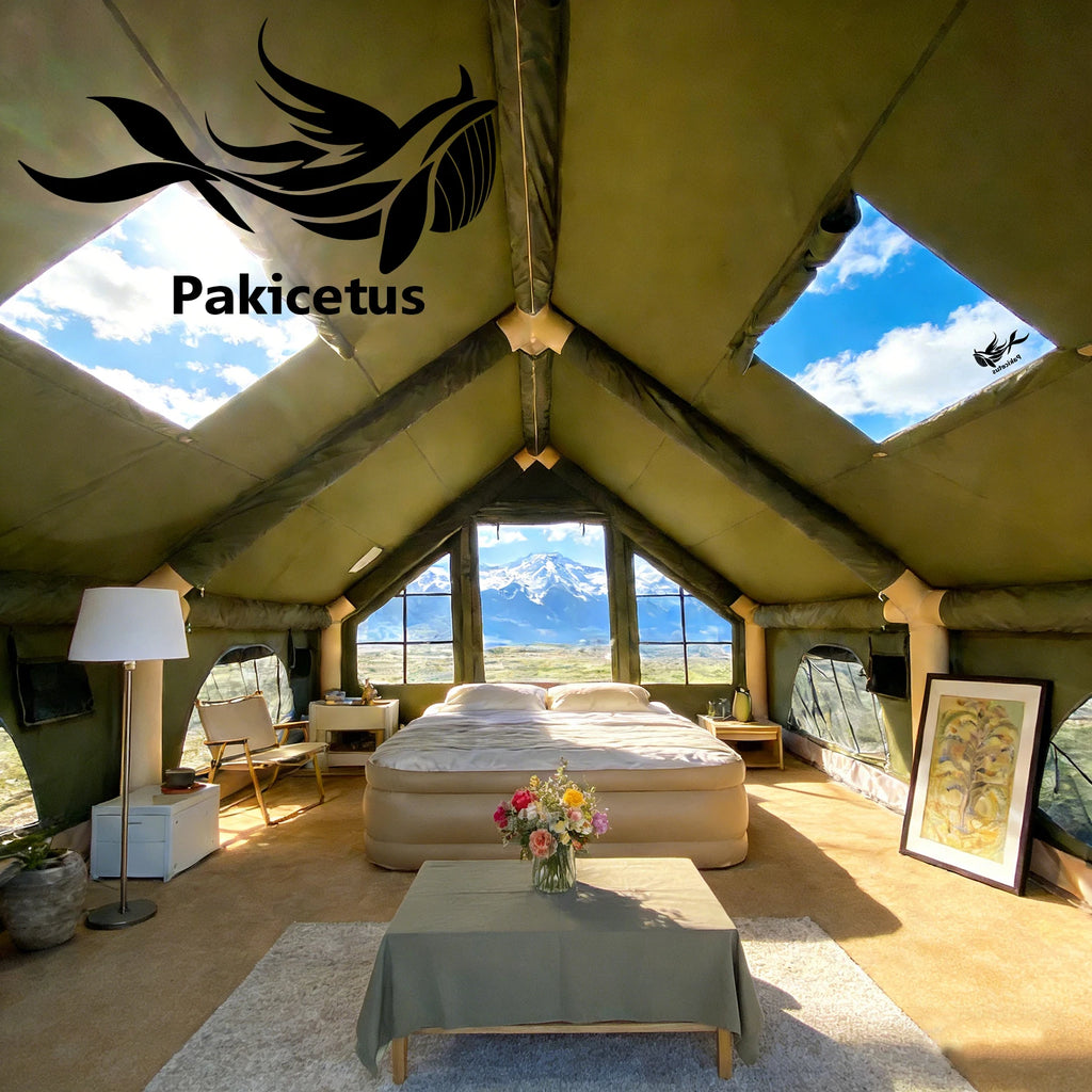 Pakicetus Inflatable Camping Tent - 4-Season, 4-8 Person with Windows