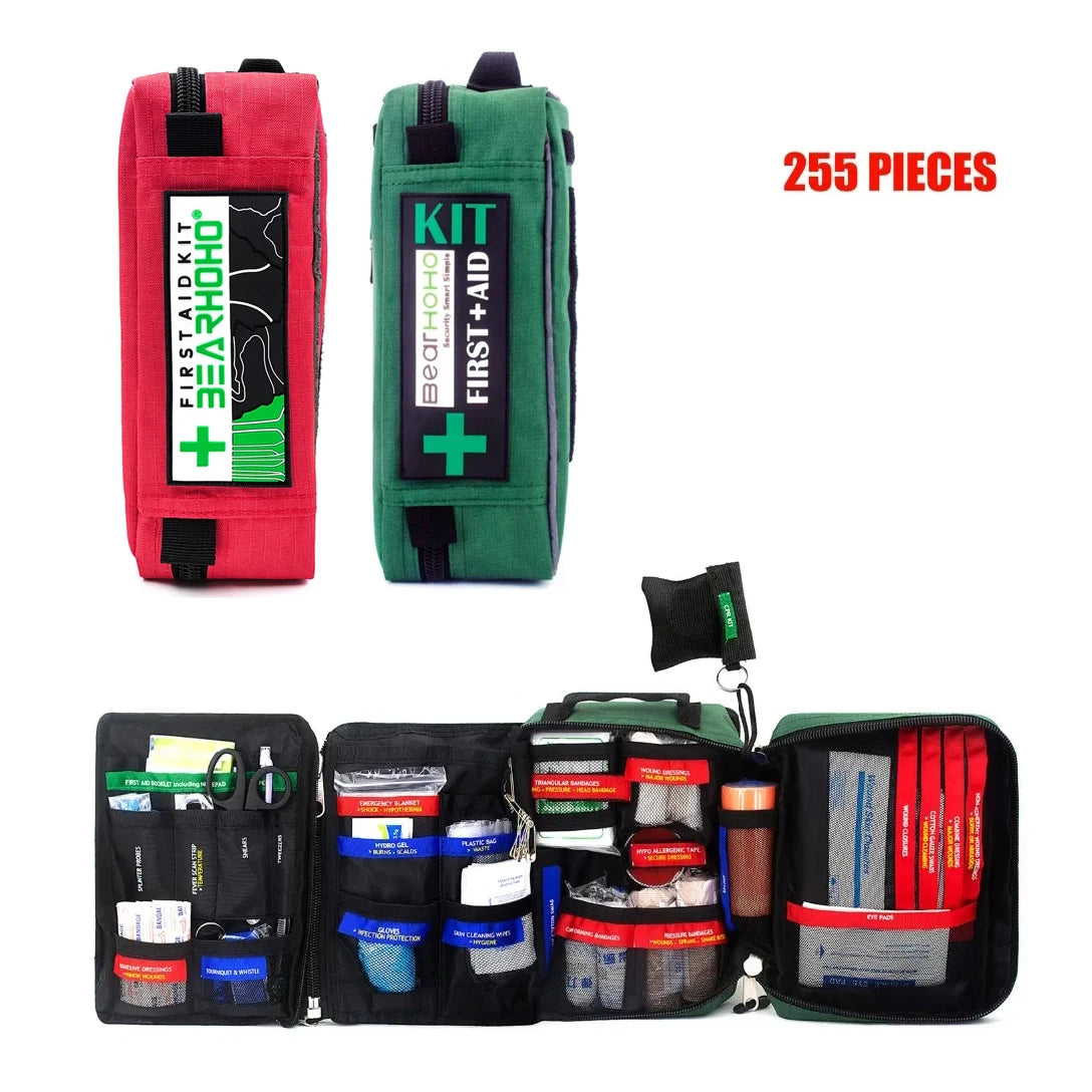BearHoHo Large Size Handy First Aid Kit Bag Emergency Kit Medical Rescue Bag for Workplace Home Outdoor Car Travel Hiking Camping
