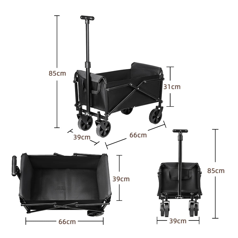 Heavy-Duty Folding Camping Wagon — Portable Utility Cart