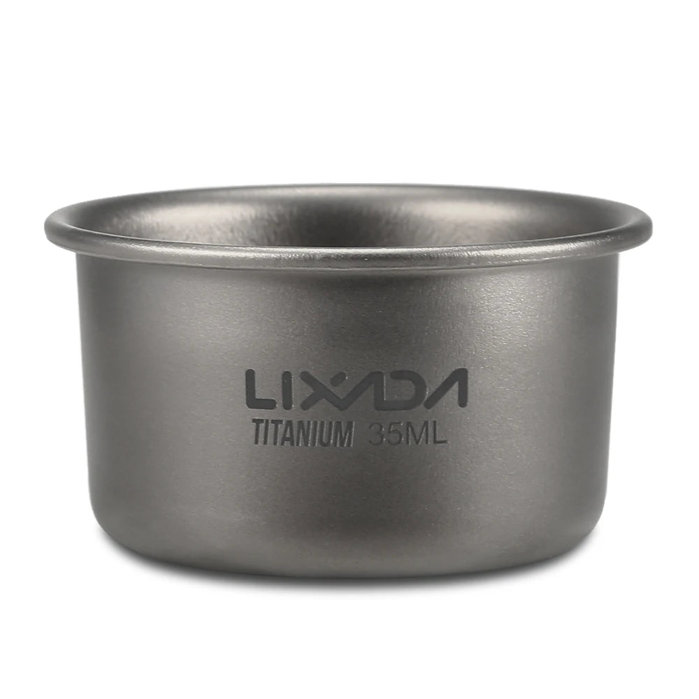 1/3pcs Lixada 35ml Mini Titanium Tea Cup Home Office Outdoor Camping Hiking Coffee Tea Cup Mug 8g