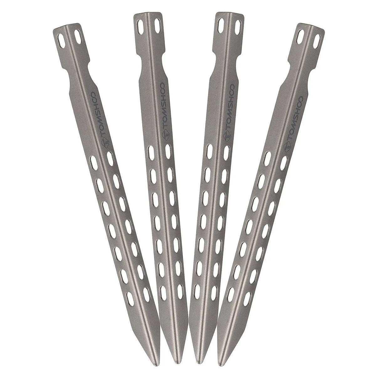 Titanium Tent Pegs — Ultralight V-Shape Stakes (4-Pack or 6-Pack)