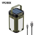 Rechargeable LED Camping Lantern — 6 Modes, Solar & Type-C Charging