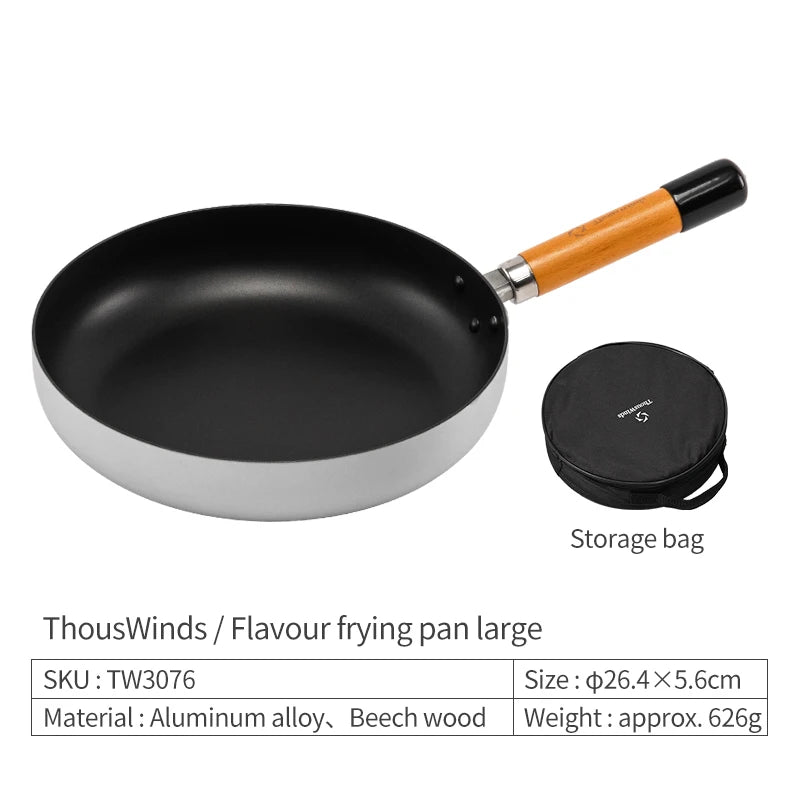 Thous Winds Camping Cookware Set Stainless Steel Outdoor Cooking Kit Tableware Cookset Pan Bowl Kettle Pot Picnic with Mesh Bag