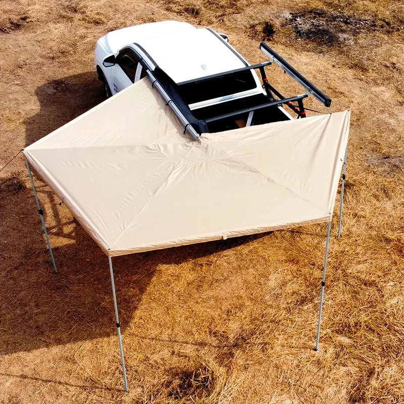 270 Degree Car Awning Tent,With LED Light,Waterproof Tent,Large Standing Awning Side Wall,4x4 Offroad Roof Tent Car Awning