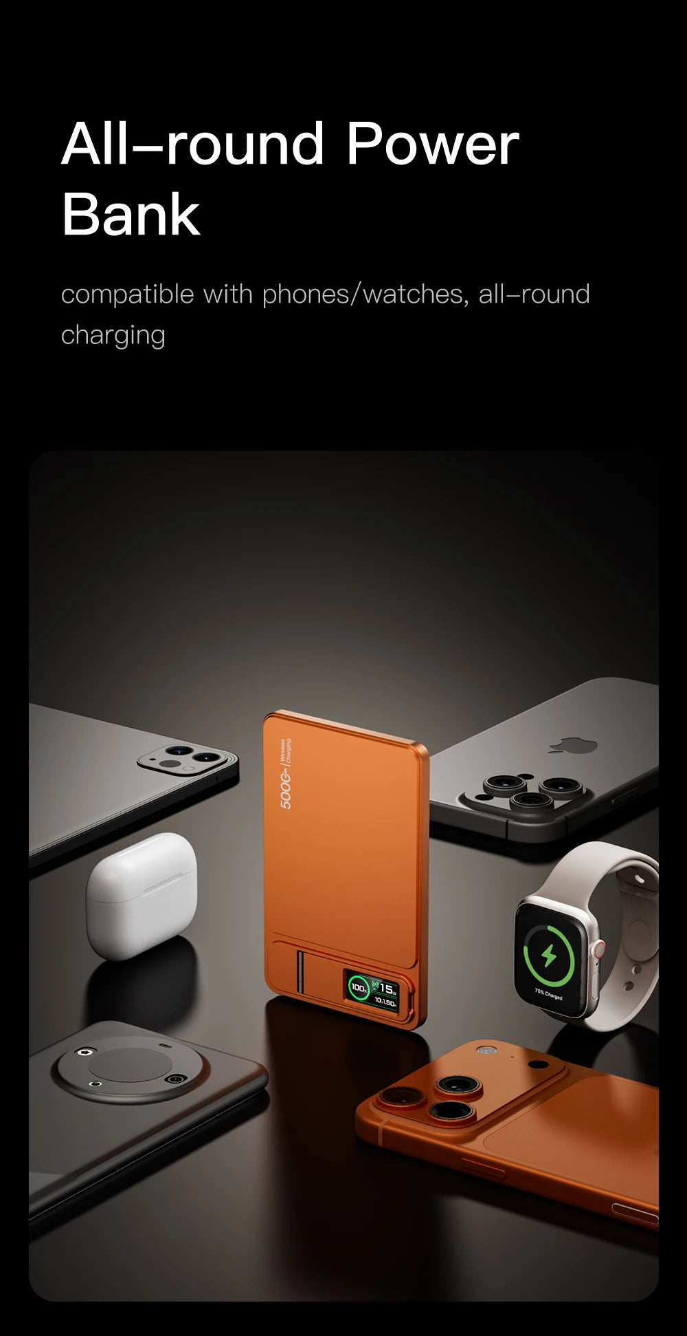 CCC Alloy Original Power Bank For MagSafe Magnetic Wireless 20W Fast Charger Portable External Battery For iPhone 18 17 IWatch