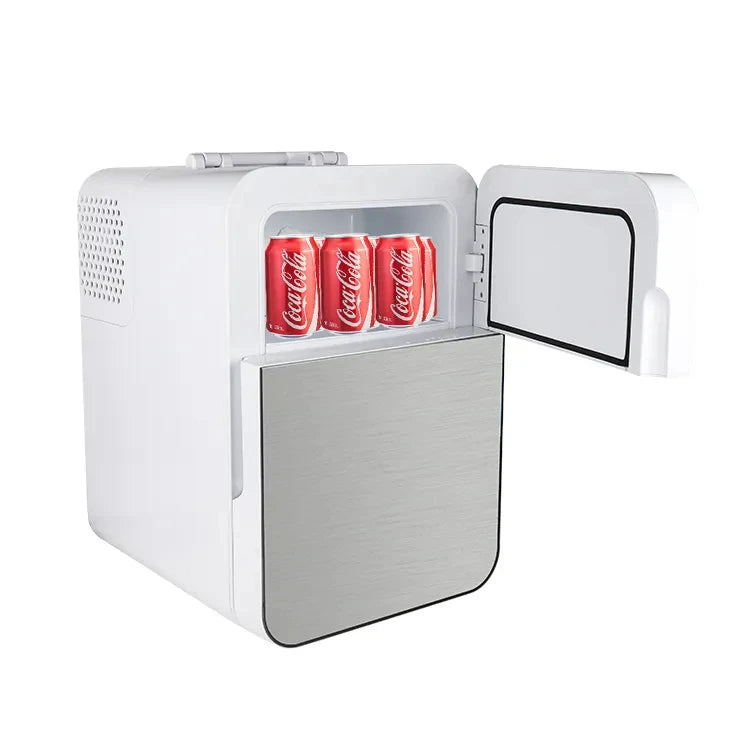 20L Double Door Compact Refrigerator Energy Star Mini Fridge with Freezer Temperature Settable