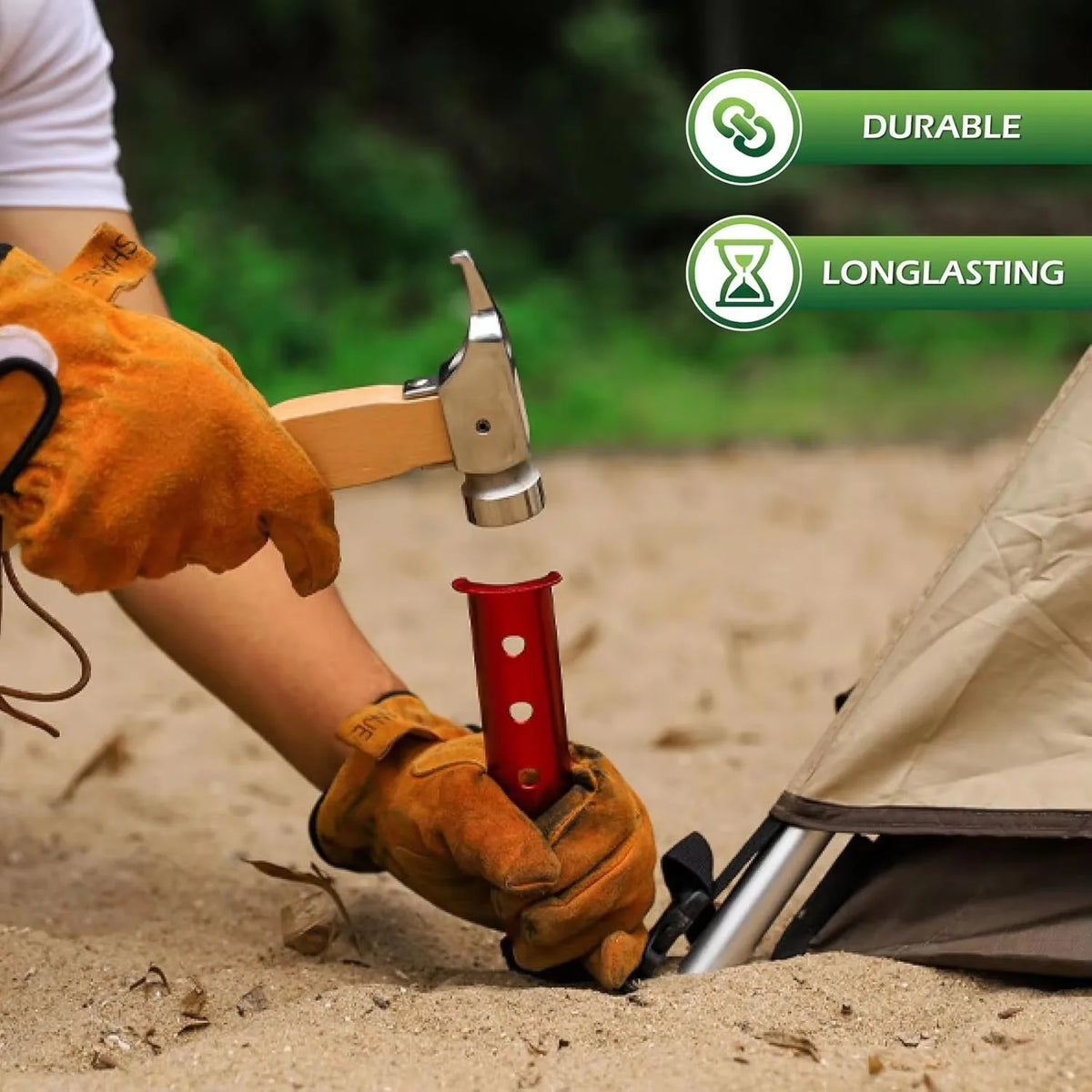 Heavy-Duty Aluminium Tent Stakes — 4, 6 or 8-Pack
