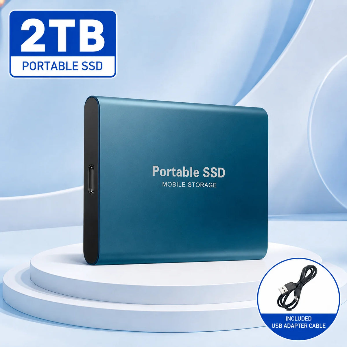 1TB-16TB External SSD Portable Hard Drive USB 3.0 Type-C Fast Storage